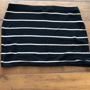 Stripped mini skirt